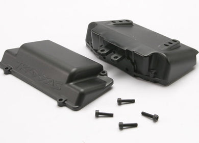 Traxxas #5515X, Battery Box, bumper (rear) (includes battery case with bosses for wheelie bar, cover, and foam pad)