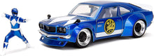 Load image into Gallery viewer, 1/24 Power Rangers 1974 Mazda RX-3 &amp; Blue Ranger