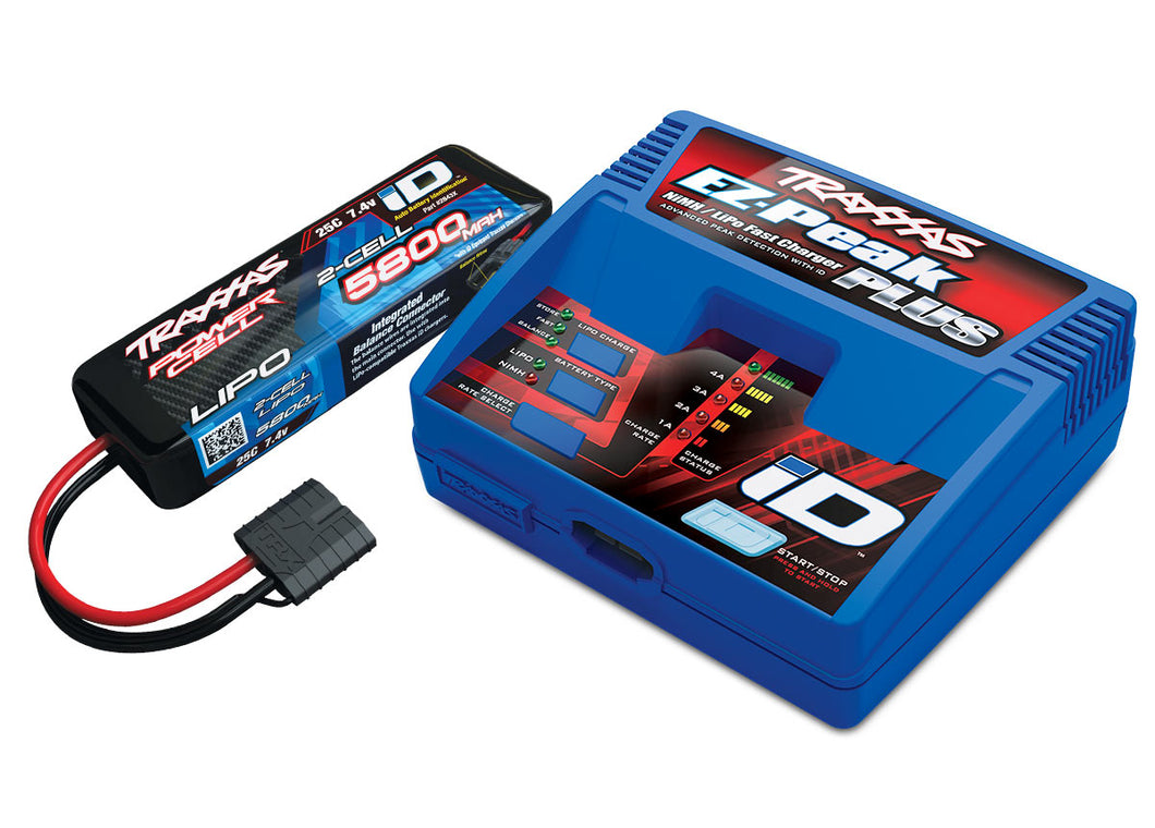 Traxxas #2992, Battery/charger Pack (Lipo ID® charger / Lipo 7.4V 5800mah)