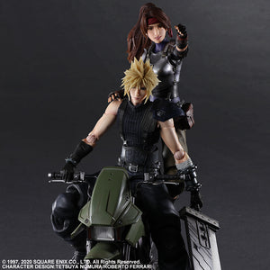Final Fantasy: Play Arts Kai Cloud & Jessi With Motorcycle (Remake Ver.)